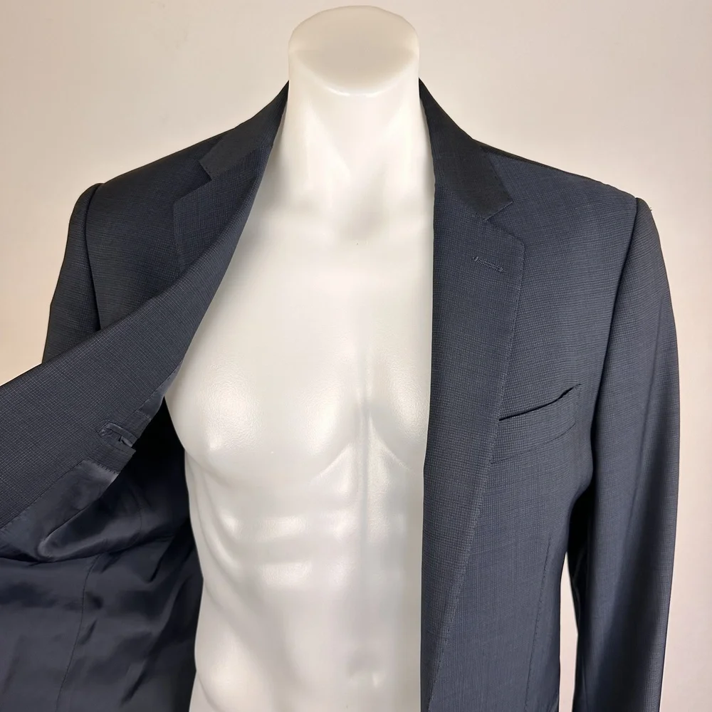 Zignone Slate Gray Textured Wool Sport Jacket Size 38R